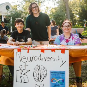 "Neurodiversity at K" peer support group students at K Fest.